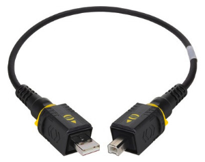 USB 2.0 Verbindungskabel, PushPull (V4) Typ A auf PushPull (V4) Typ B, 1.5 m, schwarz
