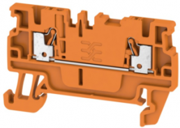 Durchgangsklemme, Push-in-Anschluss, 0,5-1,5 mm², 2-polig, 17.5 A, 6 kV, orange, 1552830000