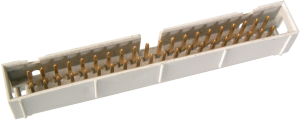 Schneidklemmsteckverbinder, 14-polig, RM 2.54 mm, gerade, grau, 20414.1