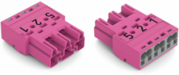 Stecker, 3-polig, Federklemmanschluss, 0,5-4,0 mm², pink, 770-293/081-000