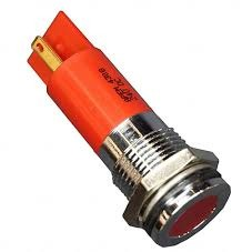 LED-Signalleuchte, 24 V (DC), rot, 10 mcd, Einbau-Ø 19 mm, RM 1.25 mm, LED Anzahl: 1