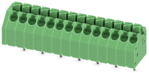 Leiterplattenklemme, 14-polig, RM 3.5 mm, 0,2-1,5 mm², 8 A, Federklemmanschluss, grün, 1985315