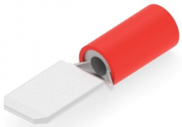 Flachstecker, 6,35 x 0,81 mm, L 23.5 mm, isoliert, gerade, rot, 0,5-1,0 mm², AWG 20-18, 140896-2