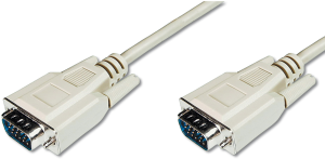 Monitor-Verbindungsleitung, 1.8 m, HD-D-SUB-Stecker, 15-polig auf HD-D-SUB-Stecker, 15-polig, AK-310100-018-E
