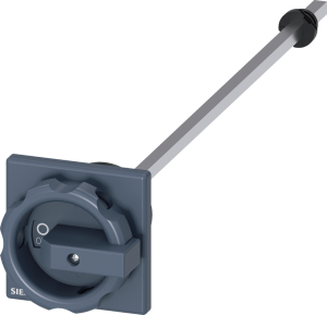 Türkupplungsdrehantrieb, Welle 6 auf 6 mm, (L x B x H) 342.6 x 66 x 66 mm, grau, für 3KD, 3KD9001-5