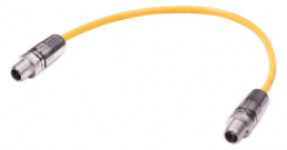 Sensor-Aktor Kabel, M12-Kabelstecker, gerade auf M12-Kabelstecker, gerade, 8-polig, 0.5 m, PVC, gelb, 21330505855005