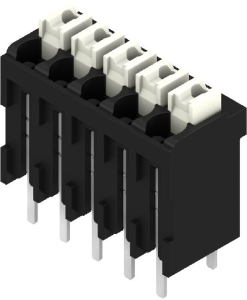 Leiterplattenklemme, 5-polig, RM 3.5 mm, 0,13-1,5 mm², 10 A, Federklemmanschluss, schwarz, 1825670000