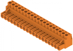 Stiftleiste, 19-polig, RM 5.08 mm, gerade, orange, 1943750000