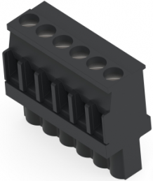 Leiterplattenklemme, 6-polig, RM 5 mm, 0,13-3,31 mm², 15 A, Schraubanschluss, schwarz, 2213934-6