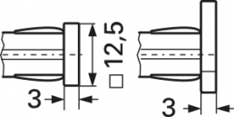 Signalleuchte, 24 V (DC), transparent, Einbau-Ø 10 mm