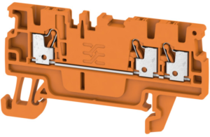 Durchgangsklemme, Push-in-Anschluss, 0,5-1,5 mm², 3-polig, 17.5 A, 6 kV, orange, 1552780000