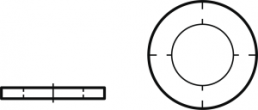 Unterlegscheibe, M6, H 1.6 mm, Außen-Ø 12 mm, Polyamid, DIN 125/ISO 7089, 0050320000VR