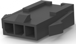 Steckergehäuse, 3-polig, RM 3 mm, gerade, schwarz, 1445048-3