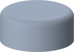 Kappe, rund, (H) 12.25 mm, grau, für Druckschalter, 0862.8106