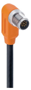 Sensor-Aktor Kabel, M12-Kabelstecker, abgewinkelt auf offenes Ende, 8-polig, 3 m, PUR, schwarz, 2 A, 934704004