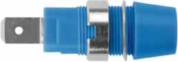 4 mm Buchse, Flachsteckanschluss, Einbau-Ø 12.2 mm, CAT III, blau, SAB 7560 NI / BL