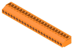 Leiterplattenklemme, 22-polig, RM 5.08 mm, 0,08-6,0 mm², 20 A, Schraubanschluss, orange, 2432110000