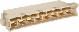 Messerleiste, Typ H15, 15-polig, z-d, RM 2.54 mm, Lötstift, abgewinkelt, vergoldet, 413169