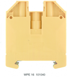 Schutzleiter-Reihenklemme, Schraubanschluss, 1,5-25 mm², 2-polig, 8 kV, gelb/grün, 1010400000