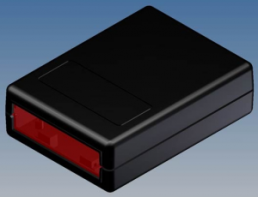 ABS Gehäuse, Batteriefach 1 x 9V, (L x B x H) 82 x 60 x 25 mm, schwarz (RAL 9004), IP54, 10005-B.9