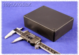 ABS Gehäuse, (L x B x H) 122 x 94 x 36 mm, schwarz (RAL 9005), IP54, 1591XXGSBK