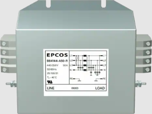 EMC Filter, 50 bis 60 Hz, 16 A, 250/440 VAC, Klemmleiste, B84144A0016R000