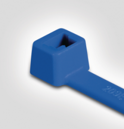 Kabelbinder innenverzahnt, Polyamid, (L x B) 200 x 4.6 mm, Bündel-Ø 1.5 bis 50 mm, blau, -40 bis 85 °C