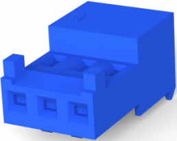 Buchsengehäuse, 3-polig, RM 2.54 mm, abgewinkelt, blau, 3-643815-3