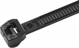 Kabelbinder außenverzahnt, Polyamid, (L x B) 200 x 3.4 mm, Bündel-Ø 1.6 bis 50 mm, schwarz, -40 bis 105 °C