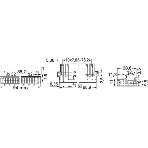 233232 ERNI DIN Messerleisten, DIN Federleisten Bild 2