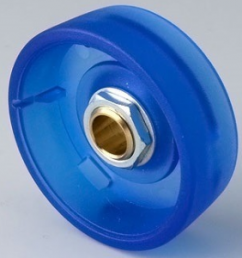 Drehknopf, 6 mm, Polycarbonat, blau, Ø 33 mm, H 14 mm, B8233066