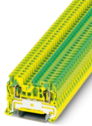 Schutzleiterklemme, Federzuganschluss, 0,08-4,0 mm², 2-polig, 8 kV, gelb/grün, 3031238