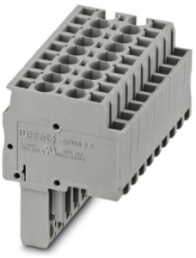 Stecker, Federzuganschluss, 0,08-4,0 mm², 9-polig, 24 A, 6 kV, grau, 3040481
