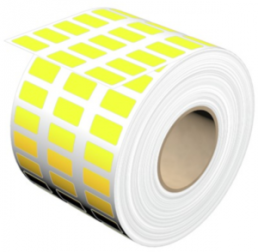 Polyester Etikett, (L x B) 17 x 9 mm, gelb, Rolle mit 10000 Stk