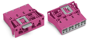 Stecker, 4-polig, Snap-in, Federklemmanschluss, 0,5-4,0 mm², pink, 770-794