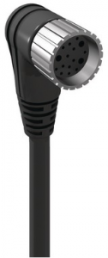 Sensor-Aktor Kabel, M23-Kabeldose, abgewinkelt auf offenes Ende, 12-polig, 2 m, PUR, schwarz, 8 A, 83967