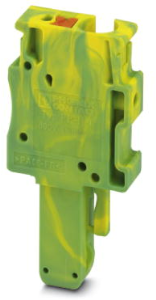 Stecker, Push-in-Anschluss, 0,2-6,0 mm², 1-polig, 32 A, 8 kV, gelb/grün, 3211958