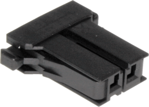 Steckergehäuse, 2-polig, RM 5.08 mm, gerade, schwarz, F32FSS-02V-KX