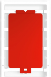 Polyamid Gerätemarkierer, (L x B) 85 x 54 mm, rot, 10 Stk