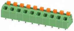 Leiterplattenklemme, 10-polig, RM 5 mm, 0,2-1,5 mm², 16 A, Federklemmanschluss, grün, 1862495