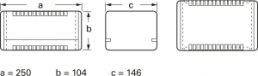 Stahl Gehäuse, (L x B x H) 250 x 104 x 146 mm, lichtgrau (RAL 7035), 2472-2510-10-07