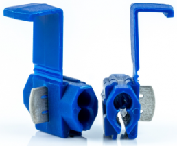 Abzweigklemme mit Isolation, 1,0-2,5 mm², AWG 18 bis 14, blau, 26.8 mm
