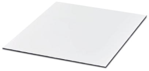 ABS Gravurplatte, (L x B) 300 x 280 mm, weiß, Seite mit 10 Stk