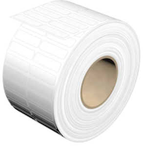 Polyester Etikett, (L x B) 25.9 x 7.1 mm, weiß, Rolle mit 1 Stk