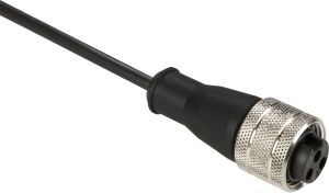 Sensor-Aktor Kabel, Kabeldose auf offenes Ende, 3-polig, 2 m, PUR, schwarz, 6 A, XZCP1662L2