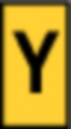 Polyamid Kabelmarkierer, Aufdruck "Y", (L x B x H) 3 x 6.4 x 5 mm, max. Bündel-Ø 2.8 mm, gelb, 561-01254
