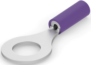 Isolierter Ringkabelschuh, 0,5-0,6 mm², AWG 20, 6.7 mm, M6, violett