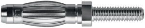 4 mm Stecker, Schraubanschluss, Einbau-Ø 4 mm, silber, FK 1199 NI