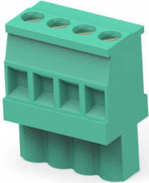 Leiterplattenklemme, 11-polig, RM 5.08 mm, 0,05-3 mm², 15 A, Käfigklemme, grün, 1-284041-1