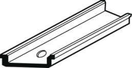 Hutschiene, ungelocht, 35 x 7.5 mm, B 241 mm, Stahl, galvanisch verzinkt, 2462-0502-02-41